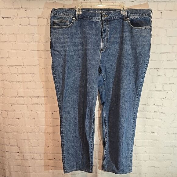 Land's End High Rise Straight Leg Jeans Size 26W - Picture 1 of 11